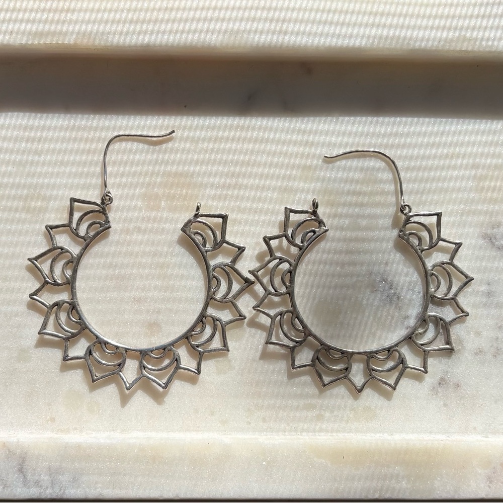 Elegant Silver Hoop Earrings